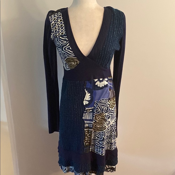 Just funky NWT mixed pattern dress size large - Picture 1 of 15